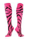 TCK Hot Pink/Black / Small TCK Sports Krazisox Zebra Stripe Socks
