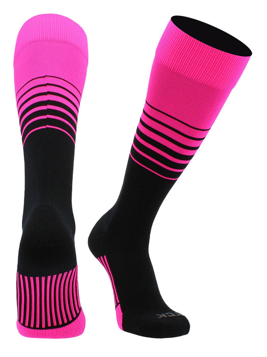 TCK Hot Pink/Black / X-Large Elite Soccer Socks Breaker