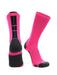 TCK Hot Pink/Graphite/Black / Small Baseline 3.0 Athletic Crew Socks Youth Sizes Team Colors