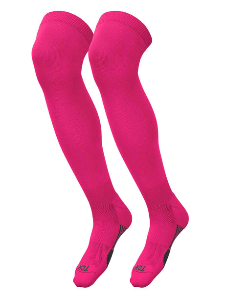 TCK Hot Pink / Large Gridiron Extra Tall Football Socks