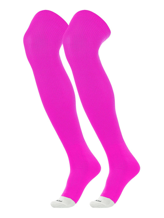 TCK Hot Pink / Large Pro Plus Performance Prosport - Long Over the Knee Socks for Baseball - Adult Sizes