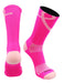TCK Hot Pink/Pink / Large Pink Ribbon Awareness Socks Crew Length