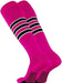 TCK Hot Pink/White/Black / X-Large Elite Performance Baseball Socks Dugout Pattern D