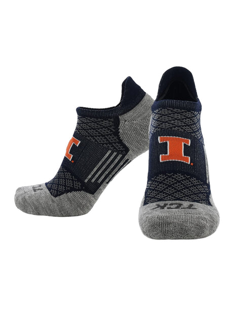 TCK Illinois Fighting Illini / Medium Illinois Fighting Illini No Show Tour Socks