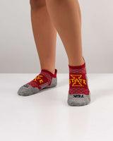 TCK Iowa State Cyclones Tour No Show Tab Socks - Made in USA