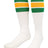 TCK Kelly Green/Gold / Medium Retro Tube Socks 3 Stripes Over the Calf