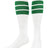 TCK Kelly Green / Small Retro Tube Socks 3 Stripes Over the Calf