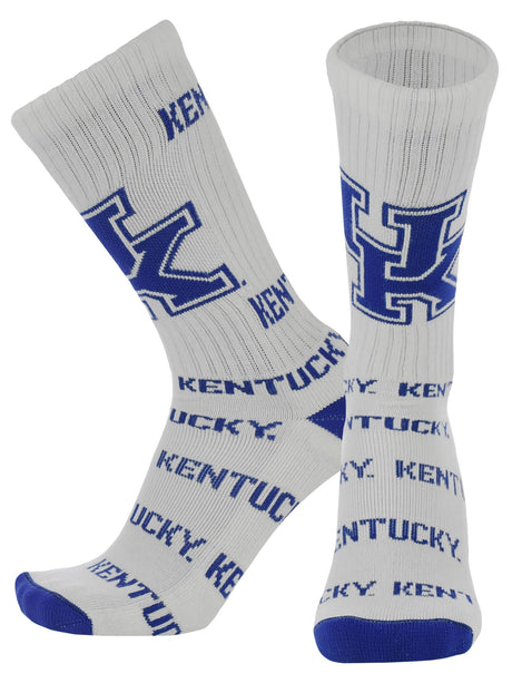 TCK Kentucky Blue/Grey/White / Large Kentucky Wildcats Mayhem Crew Socks