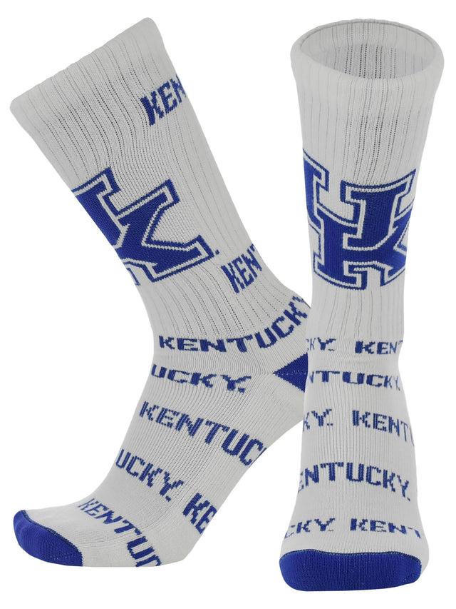 TCK Kentucky Blue/Grey/White / Large Kentucky Wildcats Mayhem Crew Socks