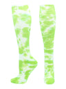 TCK Lime Green/White / Small Tie Dye Multisport Tube Socks Soccer Softball