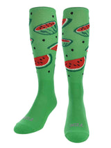 TCK Lime / Large Watermelon Athletic Knee High Socks