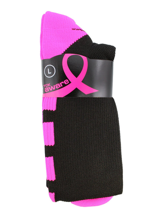 TCK Long Pink Breast Cancer Awareness Socks