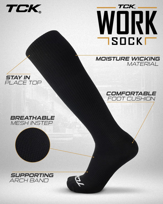 TCK Long Work & Athletic Socks Over the Calf 6-Pack
