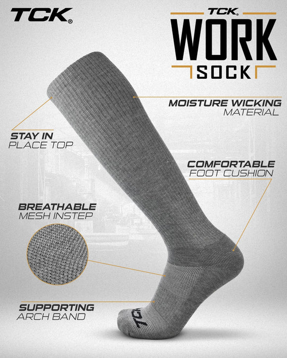 TCK Long Work & Athletic Socks Over the Calf 6-Pack