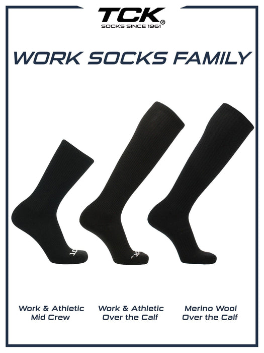 TCK Long Work & Athletic Socks Over the Calf 6-Pack