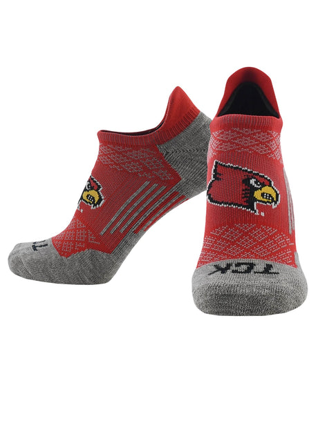 TCK Louisville Cardinals / Large Louisville Cardinals No Show Tour Socks