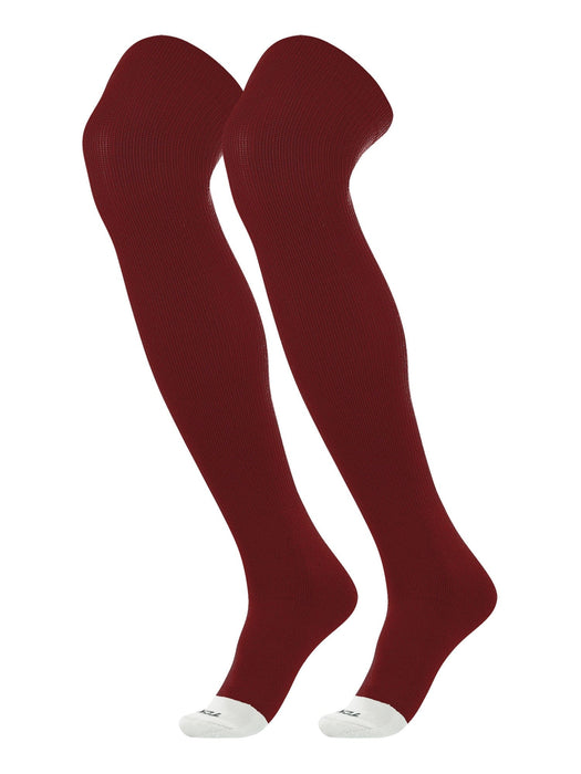 TCK Maroon / Large Pro Plus Performance Prosport - Long Over the Knee Socks for Baseball - Adult Sizes