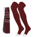 TCK Maroon / Small Pro Plus Performance Sports Belt and Socks Combo Over the Knee