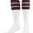 TCK Maroon / Small Retro Tube Socks 3 Stripes Over the Calf