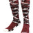 TCK Maroon/White Camo / Medium Elite Long Sports Socks Woodland Camo Over the Calf
