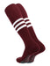 TCK Maroon/White / Large Elite Performance Baseball Socks Dugout Pattern B