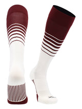 Elite Breaker Striped Socks: Extra Stretch for Shin Guards & Comfort