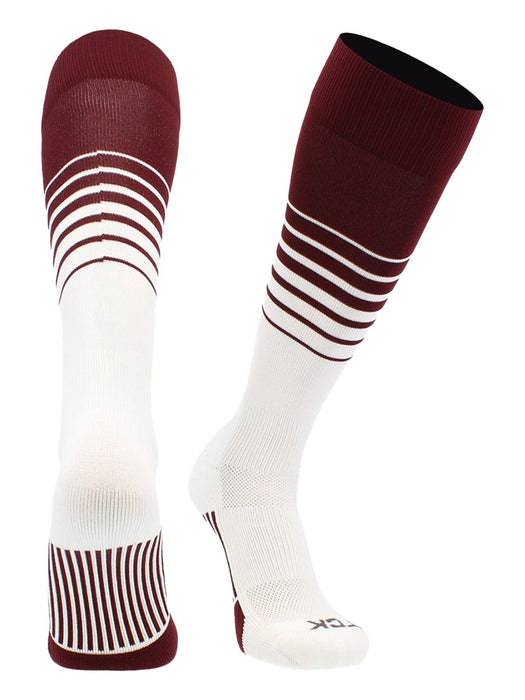 TCK Maroon/White / Small Elite Soccer Socks Breaker