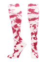 TCK Maroon/White / Small Tie Dye Multisport Tube Socks Soccer Softball
