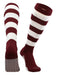 TCK Maroon/White / X-Large Striped Rugby Socks