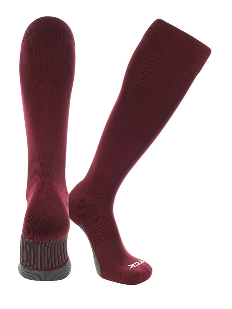 TCK Maroon / X-Large Elite Performance Baseball Socks Dugout Solid Team Colors