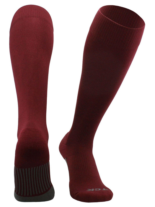 TCK Maroon / X-Large Elite Performance Baseball Socks Dugout Solid Team Colors