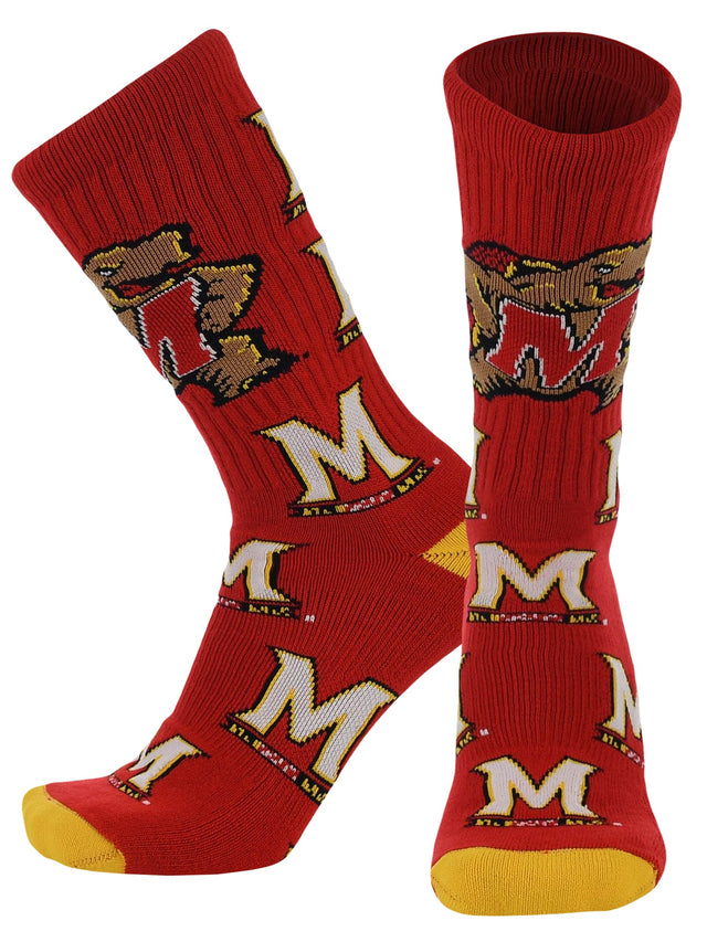 TCK Maryland Scarlet/Black / Large Maryland Terrapins Mayhem Crew Socks