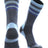 TCK Navy/Columbia Blue / Large Striped Merino Wool Hiking Socks For Men & Women