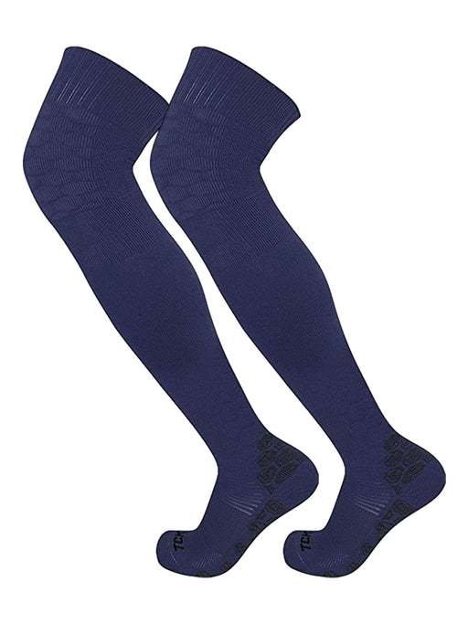 TCK Navy / Large (9-12 Shoe Size) High Performance Long Sports Socks