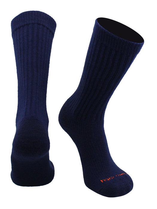 TCK Navy / Large Multisport Athletic Crew Socks Extended