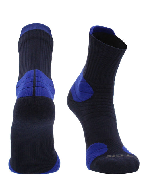 TCK Navy / Medium Basketball Half Crew Socks Crossover Multisport