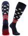 TCK Navy/Scarlet/White / Large USA Freedom Baseball Socks