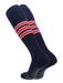 TCK Navy/Scarlet / X-Large Elite Performance Baseball Socks Dugout Pattern D