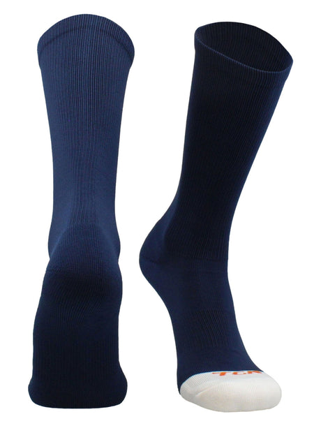 TCK Navy / Small Prosport Crew Socks - Team Colored Crew Socks For All Sports