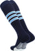 TCK Navy/White/Columbia Blue / X-Large Elite Performance Baseball Socks Dugout Pattern D