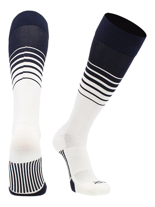 TCK Navy/White / Large Elite Soccer Socks Breaker