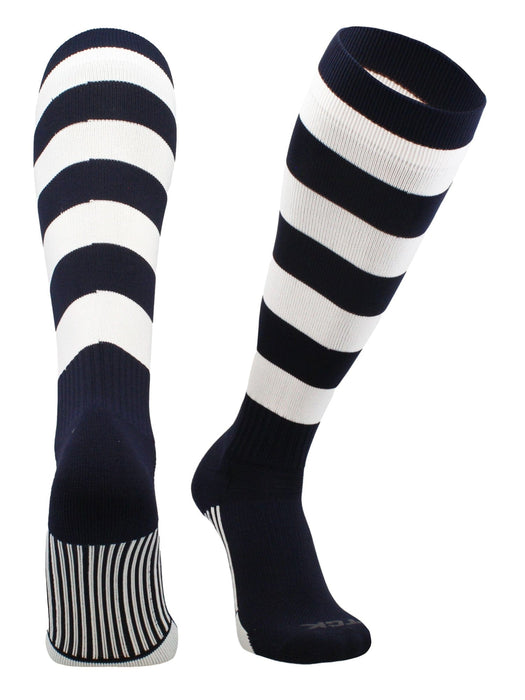 TCK Navy/White / Large Striped Rugby Socks