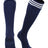 TCK Navy White / Medium European Striped Soccer Socks Fold Down Top