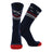 TCK Navy/White/Scarlet / Large Star Spangled Scribble Hand Drawn Stars Crew Socks