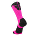 TCK Neon Pink/Black / Large Crew Length Football Socks