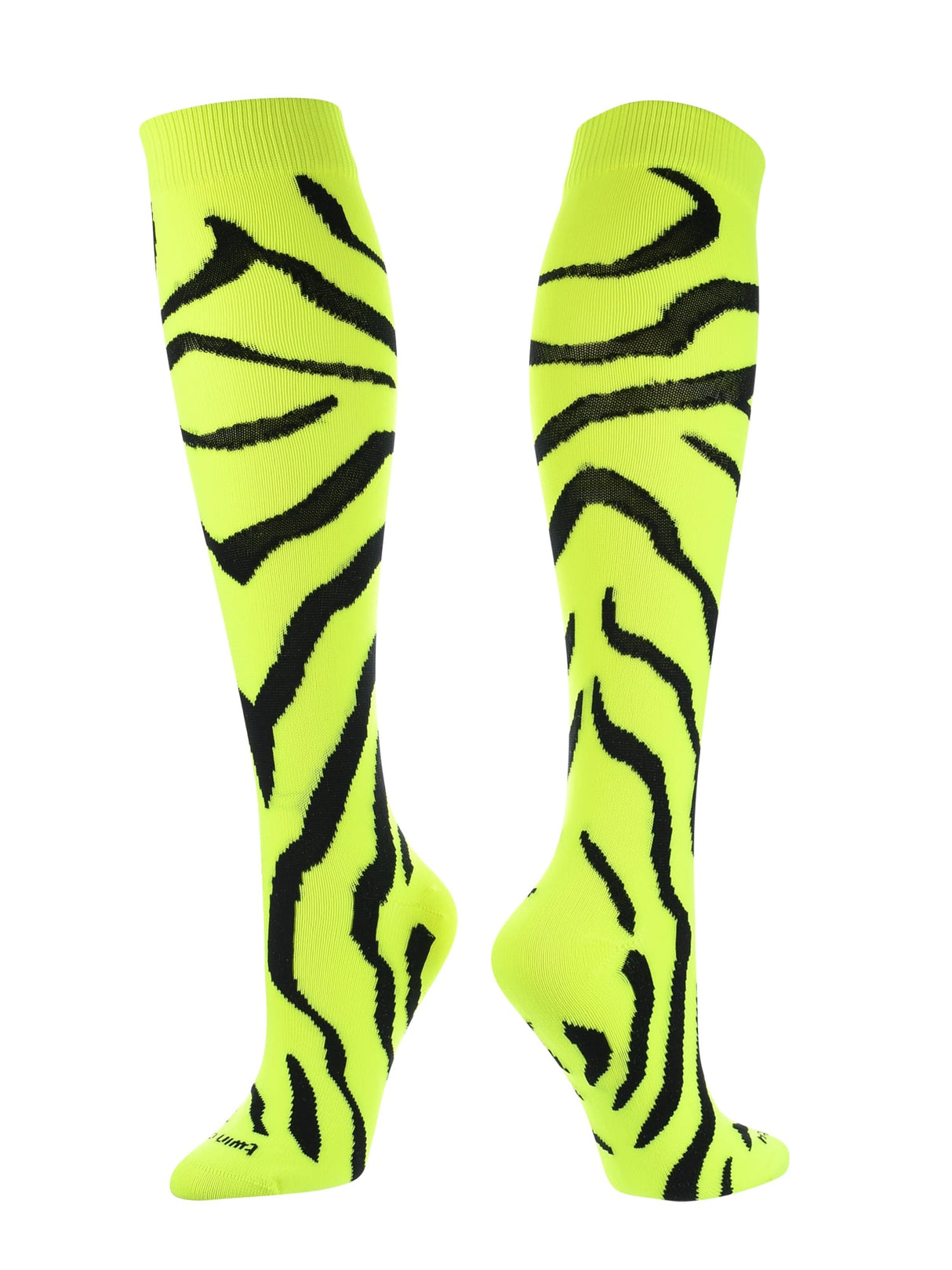 TCK Neon Yellow/Black / Small TCK Sports Krazisox Zebra Stripe Socks