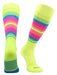 TCK Neon Yellow/Electric Blue/Hot Pink / Large Dugout Socks For Baseball and Softball