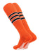TCK Orange/White/Black / X-Large Elite Performance Baseball Socks Dugout Pattern D