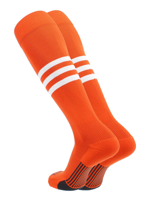 TCK Orange/White / Large Elite Performance Baseball Socks Dugout Pattern B