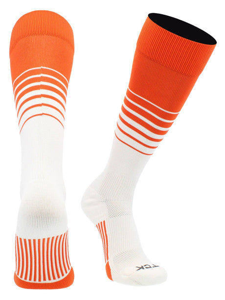 Elite Breaker Striped Socks: Extra Stretch for Shin Guards & Comfort